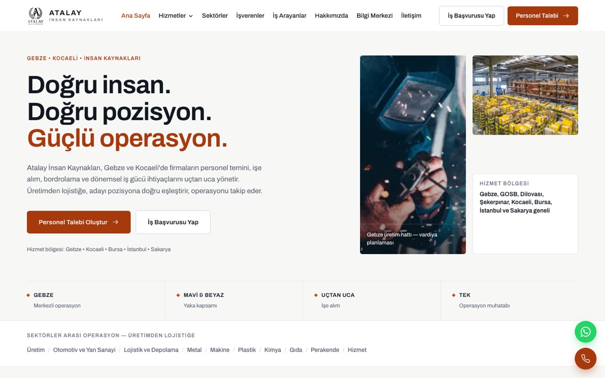 Screenshot der Website ATALAYIK