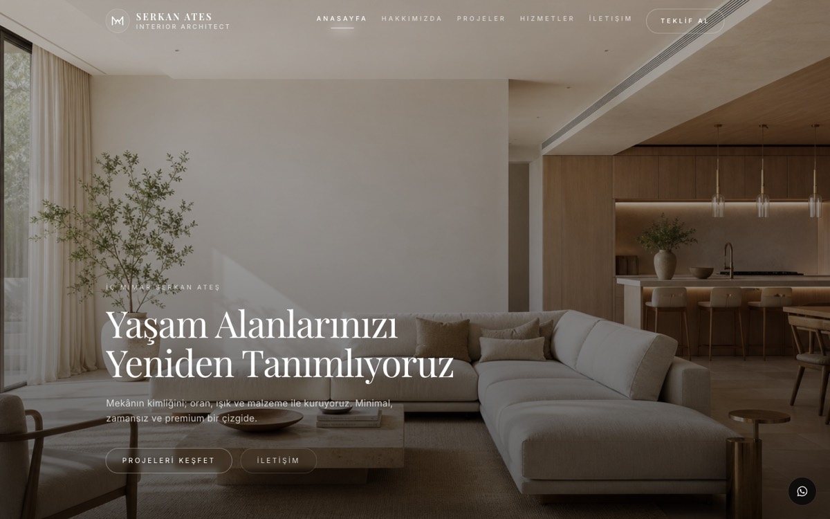 Screenshot der Website Mami Mimar Design